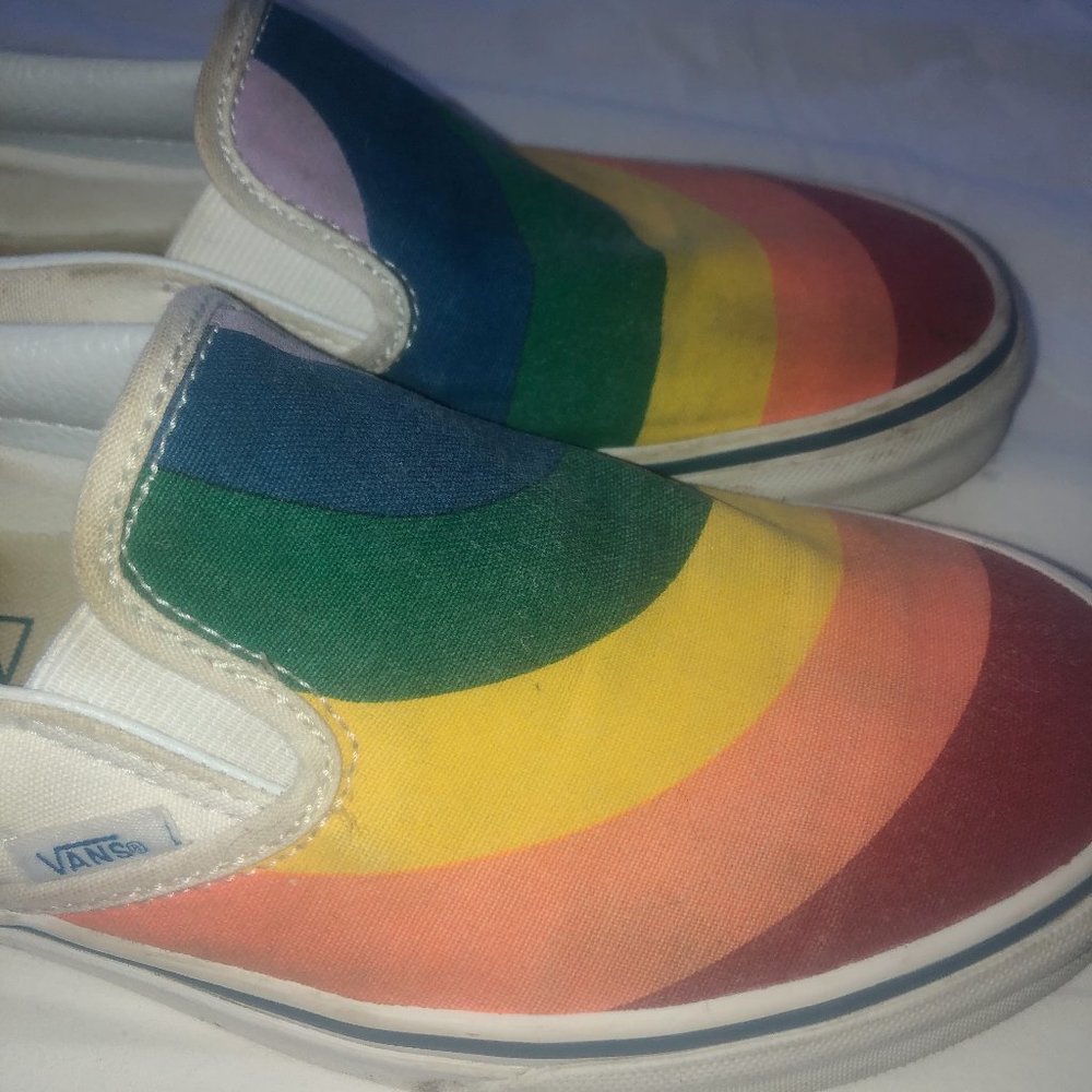 Rainbow Slip-On Vans